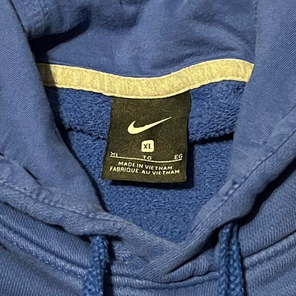 Nike Small Logo Pullover Hoodie Blue XLarge - Picture 4 of 5